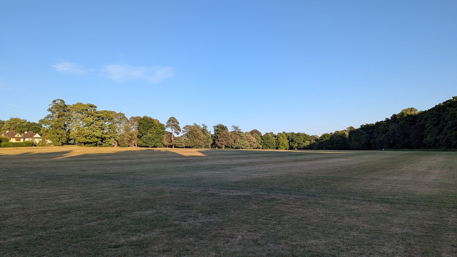 Open green parkland at Shalford, just south of Guildford